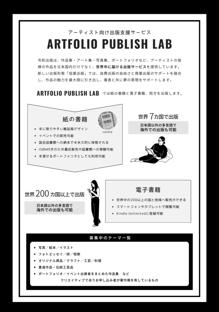 アーティスト・クリエイター向け出版サービス「アートフォリオ・ラボ」