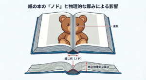 本で一枚の写真やイラストを見開きとして表現する場合の注意点